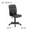EMMA + OLIVER Mid-Back Black Quilted Vinyl Swivel Task Office Chair view 2