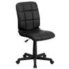 EMMA + OLIVER Mid-Back Black Quilted Vinyl Swivel Task Office Chair view 3