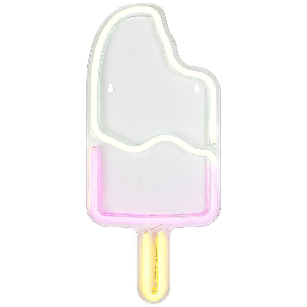 Northlight LED Ice Pop Neon Lighted Wall Art - Pink and White - 17.75"