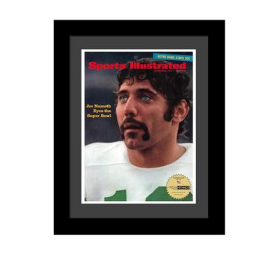 Creative Picture Frames 8.25 x 11 Magazine Frame with Full-Strength Glass, Holds Up To A 1/4" Thick Media with Installed Hangers for Easy Mounting, 11x14 Manhattan Black Frame with Black Mat
