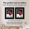 Creative Picture Frames 8.25 x 11 Magazine Frame with Full-Strength Glass, Holds Up To A 1/4" Thick Media with Installed Hangers for Easy Mounting, 11x14 Manhattan Black Frame with Black Mat view 3