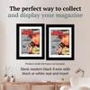 Creative Picture Frames 8.5 x 11.25 Magazine Frame with Full-Strength Glass, Holds Up To A 1/4" Thick Media with Installed Hangers for Easy Mounting, 11x14 Manhattan Black Frame with White Mat view 3