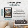 Creative Picture Frames 10.5 x 13.12 Magazine Frame with Full-Strength Glass, Holds Up To A 1/4" Thick Media with Installed Hangers for Easy Mounting, 12x14 Manhattan Black Frame with White Mat view 2