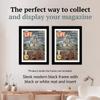 Creative Picture Frames 10.5 x 13.12 Magazine Frame with Full-Strength Glass, Holds Up To A 1/4" Thick Media with Installed Hangers for Easy Mounting, 12x14 Manhattan Black Frame with White Mat view 3