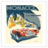 1952 Monaco Grand Prix - Race Cars - Vintage Car Racing Poster by B. Minne c.1952 - Eco-friendly Premium Bamboo Paper 290gsm (Unframed) 24x32in view 1