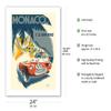 1952 Monaco Grand Prix - Race Cars - Vintage Car Racing Poster by B. Minne c.1952 - Eco-friendly Premium Bamboo Paper 290gsm (Unframed) 24x32in view 2