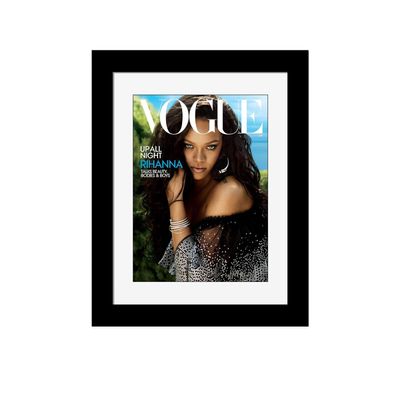 Creative Picture Frames 8.75 x 11.25 Magazine Frame with Full-Strength Glass, Holds Up To A 1/4" Thick Media with Installed Hangers for Easy Mounting, 11x14 Manhattan Black Frame with White Mat