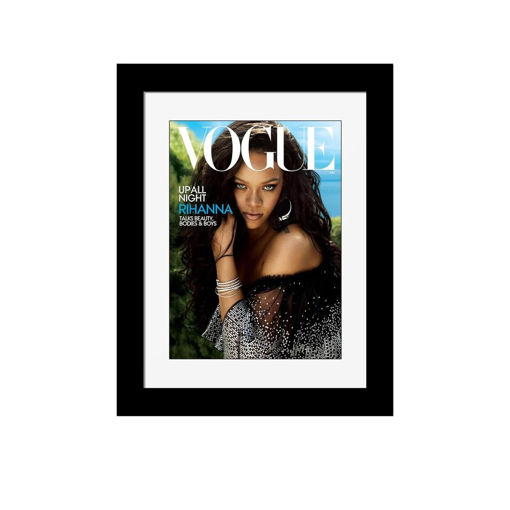 Creative Picture Frames 8.75 x 11.25 Magazine Frame with Full-Strength Glass, Holds Up To A 1/4" Thick Media with Installed Hangers for Easy Mounting, 11x14 Manhattan Black Frame with White Mat