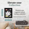Creative Picture Frames 8.5 x 10.87 Magazine Frame with Full-Strength Glass, Holds Up To A 1/4" Thick Media with Installed Hangers for Easy Mounting, 11x14 Manhattan Black Frame with Black Mat view 2