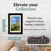 Creative Picture Frames 6.87 x 10 Magazine Frame with Full-Strength Glass, Holds Up To A 1/4" Thick Media with Installed Wall Hangers for Easy Mounting, 8x10 Manhattan Black Frame with White Mat view 2