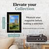 Creative Picture Frames 6.87 x 10 Magazine Frame with Full-Strength Glass, Holds Up To A 1/4" Thick Media with Installed Wall Hangers for Easy Mounting, 8x10 Manhattan Black Frame with Black Mat view 3