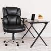 EMMA + OLIVER Hercules Series 24/7 Intensive Use Big & Tall 400 lb. Rated Black LeatherSoft Executive Lumbar Ergonomic Office Chair view 1