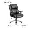 EMMA + OLIVER Hercules Series 24/7 Intensive Use Big & Tall 400 lb. Rated Black LeatherSoft Executive Lumbar Ergonomic Office Chair view 2