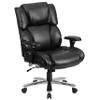 EMMA + OLIVER Hercules Series 24/7 Intensive Use Big & Tall 400 lb. Rated Black LeatherSoft Executive Lumbar Ergonomic Office Chair view 3