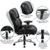 EMMA + OLIVER Hercules Series 24/7 Intensive Use Big & Tall 400 lb. Rated Black LeatherSoft Executive Lumbar Ergonomic Office Chair view 4