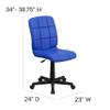 EMMA + OLIVER Mid-Back Blue Quilted Vinyl Swivel Task Office Chair view 2