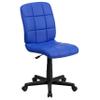 EMMA + OLIVER Mid-Back Blue Quilted Vinyl Swivel Task Office Chair view 3