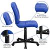 EMMA + OLIVER Mid-Back Blue Quilted Vinyl Swivel Task Office Chair view 4