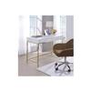 Acme Ottey Wooden Top Writing Desk with 2 Drawers in White High Gloss and Gold view 2