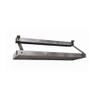 Handcrafted 36" Deep Bookshelf Wall Rack w Accessory Shelf and 18 Hooks Hammered Steel view 2
