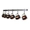 Enclume Curved Utensil Bar Mug Rack, 30" L, Hammered Steel view 1