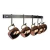 Enclume Curved Utensil Bar Mug Rack, 30" L, Hammered Steel view 2