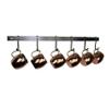 Enclume Curved Utensil Bar Mug Rack, 30" L, Hammered Steel view 3