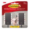 Command Medium Matte Black Wall Hook, 2 Coat Hooks and 4 Strips, Damage-Free Hanging with Adhesive, No Tools Great for Hanging Home Decor, Holds up to 3 lb view 1