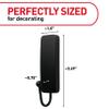 Command Medium Matte Black Wall Hook, 2 Coat Hooks and 4 Strips, Damage-Free Hanging with Adhesive, No Tools Great for Hanging Home Decor, Holds up to 3 lb view 2