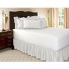 Amuze Bedding Egyptian Cotton 300 Thread Count 1 PC Tailored Single Ruffled/Dust Ruffle Bed Skirt (White, Twin, Drop Length 19 Inches) view 2