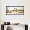 INVIN ART Framed Canvas Giclee Print Drawbridge in Nieuw-Amsterdam, 1883 by Vincent Van Gogh Wall Art Living Room Home Office Decorations(Black Slim Frame,16"x32") view 3