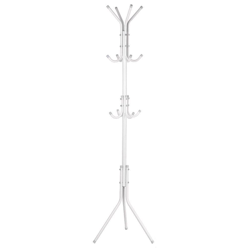 Yosoo Standing Entryway Rack, Rack Stand Metal Hat Rack Hanger, Womens Purse Stick For Bedrooms For Jacket, Purse, Scarf Rack, Umbrella (White)