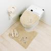 Senko 61662 Sway Slippers, One Size Fits Most, Beige, Flower, Embroidered, Washable Toilet Slippers view 2