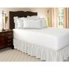 Amuze Bedding Egyptian Cotton 300 Thread Count 1 PC Tailored Single Ruffled/Dust Ruffle Bed Skirt (White, Queen, Drop Length 19 Inches) view 2
