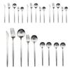 24 Pcs Luxury Silverware Set, 18/10 Stainless Steel Flatware Sets Mirror Kitcten Home Dinnerware Cutlery Set Tableware Utensil Set Service for 6 with Knife Spoon Fork view 1