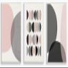 The Stupell Home Decor Mod Grey and Pink Overlapping Semi Circle Shapes Wall Plaque Art, 3pc, Each 10 x 15, Proudly Made in USA view 1