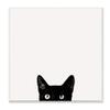 Stupell Industries Minimal Monochrome Black Cat Peeking from Below Wall Plaque, 12 x 12, Multi-Color view 1
