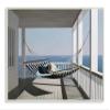 Stupell Industries Blue and White Striped Hammock on The Beach House Porch Wall Plaque, 13 x 19, Multi-Color view 1