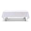 EventStable 60 x 126-Inch Rectangle White Tablecloth - 100% Polyester Washable Tablecloth for Wedding Party Dinner - Outdoor Camping Tablecloth for Picnic Table view 1
