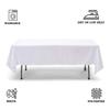 EventStable 60 x 126-Inch Rectangle White Tablecloth - 100% Polyester Washable Tablecloth for Wedding Party Dinner - Outdoor Camping Tablecloth for Picnic Table view 2