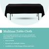 EventStable 60 x 126-Inch Rectangle Black Tablecloth - 100% Polyester Washable Tablecloth for Wedding Party Dinner - Outdoor Camping Tablecloth for Picnic Table view 4