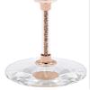6 Lead-Free Crystal Champagne Tulip Flutes with Sparkling Stone Filled Stems (Rose Gold) view 2