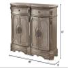Acme Northville 2-Drawer Marble Top Wooden Server with 4 Doors in Antique Silver view 2