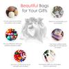 Knitial 5" x 8" White Satin Gift Bags, Jewelry Bags, Wedding Favor Drawstring Baby Shower Christmas 50 per Pack view 3