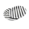 Dulousia Black Striped Paper Plates 36pcs - 9inch Round Party Plates for Dessert, Cakes, Fruits view 1