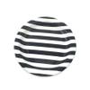 Dulousia Black Striped Paper Plates 36pcs - 9inch Round Party Plates for Dessert, Cakes, Fruits view 2