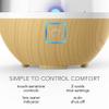 Sharper Image UHT1-SI Ultrasonic Cool Mist Humidifier, 0.4 Gallon (1.5L) Water Tank, 2 Settings, Auto Shut-Off, 360 Rotatable Nozzle, Illuminated Touch Control, LED Nightlight, Ash Woodgrain view 3
