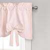 Lush Decor Melody Bow Valance Curtain 52" W x 18" L +3" Blush - Bow Curtains - Kitchen Valances for Windows - Coquette Valance Curtains for Bathroom view 2
