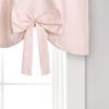 Lush Decor Melody Bow Valance Curtain 52" W x 18" L +3" Blush - Bow Curtains - Kitchen Valances for Windows - Coquette Valance Curtains for Bathroom view 3