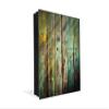 Concept Crystal Decorative Key Storage Cabinet with Glass White Board K10A: Old Wood view 1